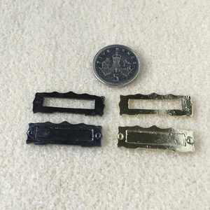 Dolls House LETTERBOX Door Furniture DIY Gold/Pewter Colour 2 Piece 1/12th Scale - Picture 1 of 3