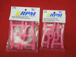 RPM TRAXXAS 2WD SLASH PINK Front + Rear SUSPENSION A-ARMS 1/10 RAPTOR VXL XL-5 - Picture 1 of 1