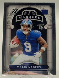 2024 ZENITH MALIK NABERS Z MARQUEE ROOKIE FOOTBALL CARD GIANTS NFL panini 6 - Foto 1 di 2