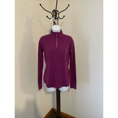 Pullover para mujer Mountain Hardwear magenta con cremallera de cuarto - talla pequeña Foto 1 de 4