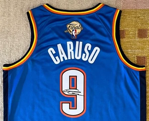 Alex Caruso Signed Autograph OKC Oklahoma City Thunder NBA Finals (Patch) Jersey - Picture 1 of 4