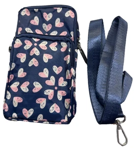 BAOBAOHUI Hearts Crossbody Phone Purse on Navy T11 New Make Offer - Picture 1 of 5