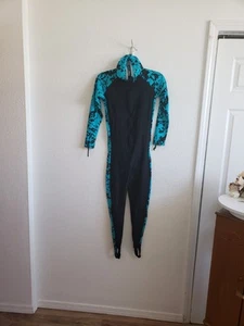 Nwot Full Body Swimwear Diving Wetsuit Aqua Singlet 170 /XL Long Front Zipper  - Picture 1 of 10