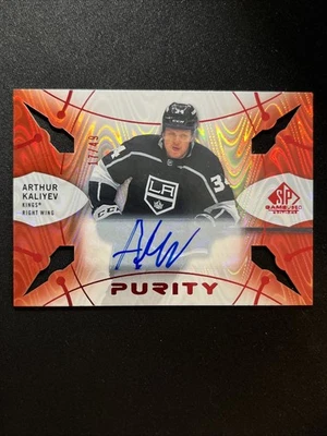 22-23 UD SP Game Used Hockey Red Purity Auto P-25 Arthur Kaliyev /49 - Image 1 of 2