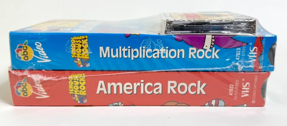 SCHOOL HOUSE ROCK : AMERICA & MULTIPLICATION VHS | NEW & SEALED | CARTOON LOT - Image 1 of 3