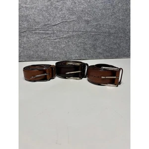 Allen Edmonds Leather Belts Mens Size 36 Brown Dress Belts Lot of 3 - Picture 1 of 8