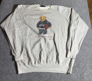 Vintage Polo Ralph Lauren Crew Sweatshirt Gr. XL USA Basketball Polo Bear 90s - Bild 1 von 11