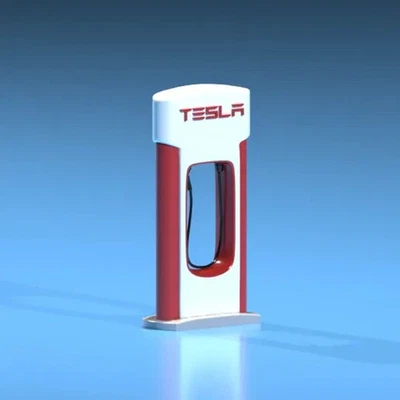 3D Resin EV Tesla Charger Station – 1:64 Diorama Accessory for Hot Wheels - Image 1 of 2