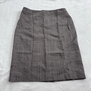 J Crew karierter Bleistiftrock Größe 4 100 % Wolle - Bild 1 von 6