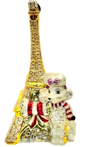 Radko Pretty In Paris Ornament Eiffel Tower Poodle - Picture 1 of 13