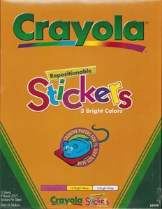 Autocollants repositionnables Crayola pour imprimantes jet d'encre - 5 feuilles, 45 autocollants - Photo 1/2