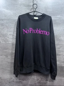 ARIES BLACK PURPLE NO PROBLEMO SWEATSHIRT Men’s Size L - Picture 1 of 24