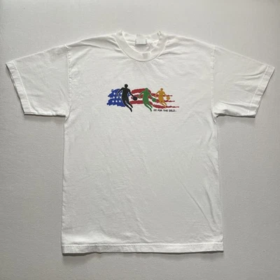 Vintage USA Olympics Basketball Shirt Mens Large White NBA Dream Team Gold 90s - Image 1 of 4