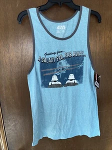 Star Wars Tank Men Greetings From A Galaxy Far Far Away Tags Medium - Picture 1 of 5