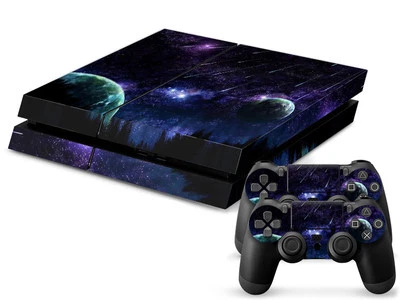 Sony PS4 PLAYSTATION 4 Skin Design Sticker Screen Protector Set - Planet 2 Motif - Image 1 of 2