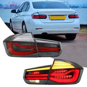 2X SMOKEY FUll LED Tail Lights For BMW F80 M3/3 series Sedan F30 F35 2012-2018 - Picture 1 of 19