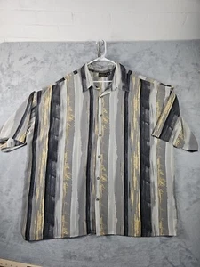Men’s Monzini Collection Vintage Size 4X Multi Color Grays Shirt USA - Picture 1 of 8