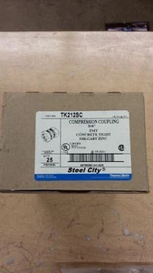 BOX OF 25 T&B 3/4" EMT COMPRESSION COUPLING TK-212-SC  W251 - Picture 1 of 1