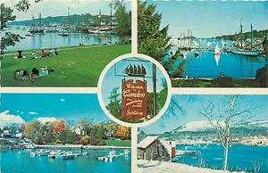 Postal de barcos Camden Harbor Camden, ME Maine - Imagen 1 de 1