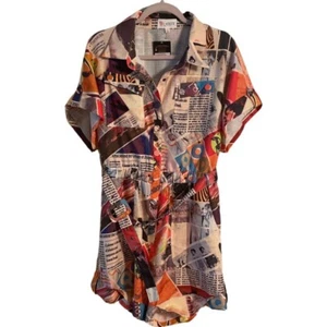 Mameluco con cinturón l'atiste by amy periódico arte pop cómic talla XL vacaciones - Imagen 1 de 13