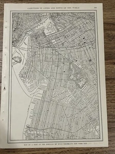 Antique 1917 Map Of Brooklyn New York City 15x11 Inches - Picture 1 of 6