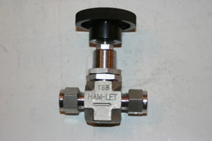3/8" Tube 316ss Needle Valve (5000 Psi) Ham-Let H300USSHLV3/8RS - Picture 1 of 5