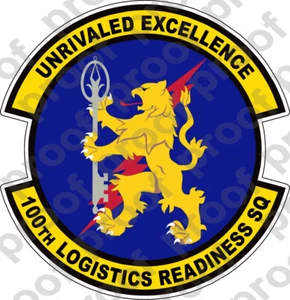 AUFKLEBER USAF 100TH LOGISTICS READY SQUADRON - Bild 1 von 1