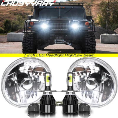 Faro LED redondo de 7 pulgadas para Hummer H1 2003-2009 haz alto - bajo Foto 1 de 4