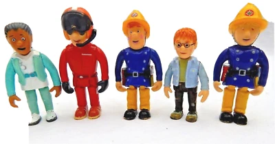 FIREMAN SAM, NORMAN, NURSE FLOOD, PENNY MORRIS & TOM THOMAS POSABLE FIGURES - Image 1 of 4