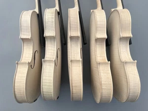 Violín de Arce Llama 4/4 Tamaño Completo Blanco Violín Parte Trasera Hecho a Mano Sin Acabar Nuevo - Imagen 1 de 8