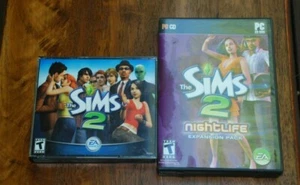 Sims 2 ( 4 Disc) 2004 / Sims 2 Nightlife Expansion Kit (2 Disc) 2005/ EA Games - Picture 1 of 2