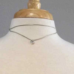 Unbranded Double Strand Diamond Rhinestone Necklack - Picture 1 of 16