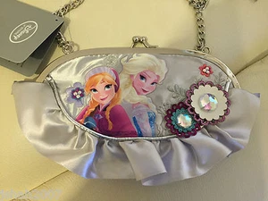 DISNEY STORE EXKLUSIVE HANDTASCHE FROZEN ELSA & ANNA SILBER NEU **ANSEHEN** - Bild 1 von 2