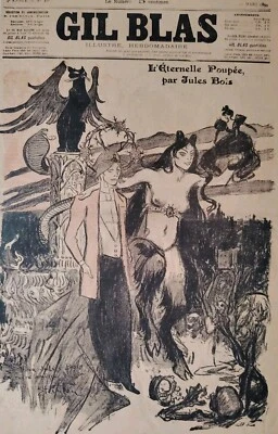 Couverture Revue GIL BLAS PAR THÉOPHILE STEINLEN 11 Mars 1894 "Éternelle Poupée" - Photo 1/4