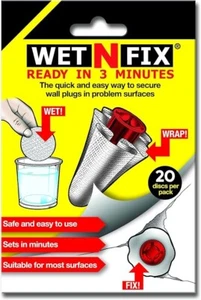 WetNFix Wet N Fix Quick Wandbefestigung 20 Scheiben Pack Befestigungen lose Anker oder Befestigungen - Bild 1 von 9