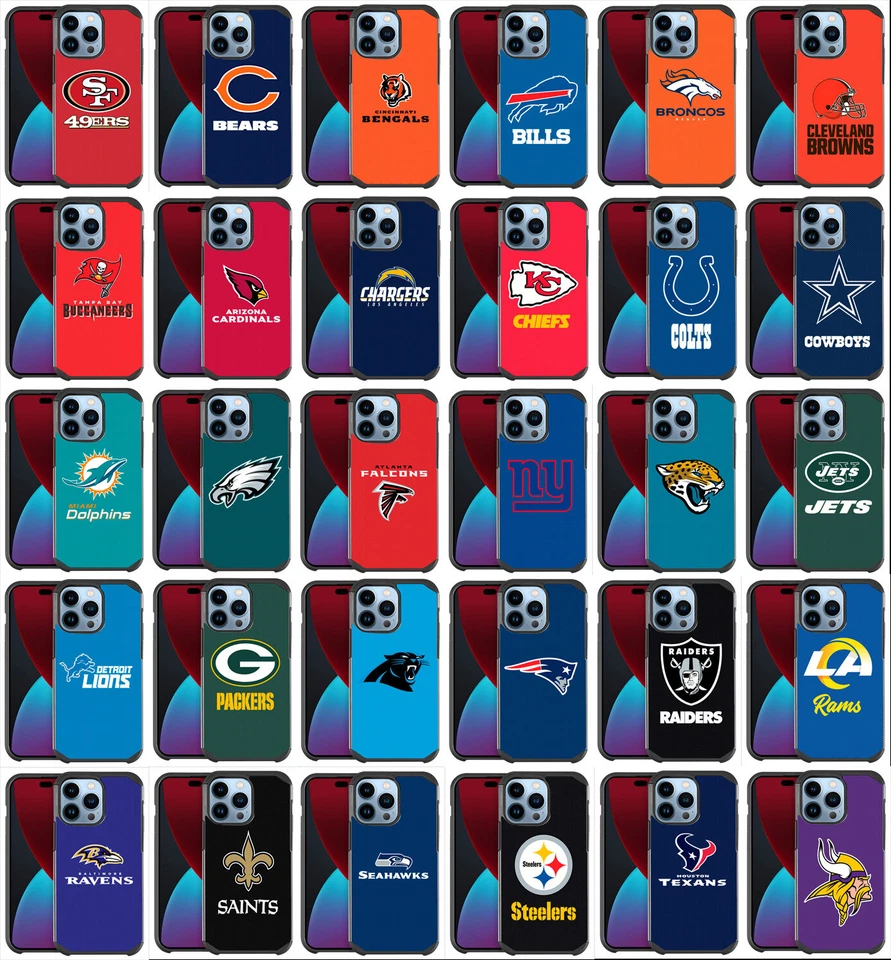 Capa híbrida NFL Impact autêntica oficial para Apple iPhone 14 Pro Max - Imagem 1 de 1