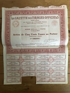 GAZETTE DES TIRAGES OFFICIELS (A) - Bild 1 von 1