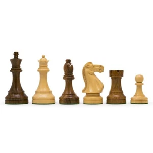 Broadbase Club Staunton 3.75 inch Teak Chess Men - Picture 1 of 5