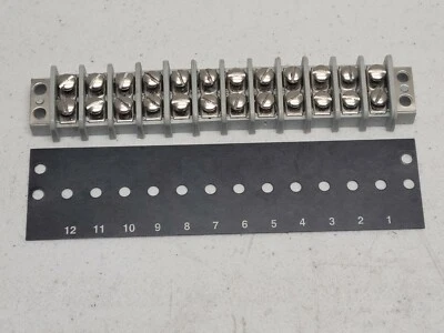 Marco Barrier Terminal Block Strip 12 Position 38TB12B Double Row  - Image 1 of 3