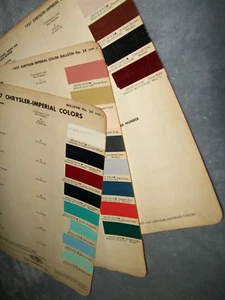 1957 Chrysler & Imperial car color paint chips- Dupont - Picture 1 of 2