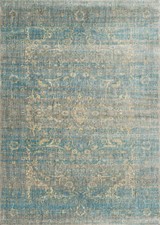 2'x12' Loloi Rug Anastasia Polypropylene & Polyester Lt. Blue Mist Machine-made