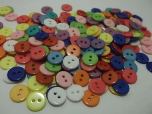 25 to 1000 Round Resin 11mm Sewing 2 Hole Crafts Card Scrapbook Craft Buttons - Picture 1 of 8