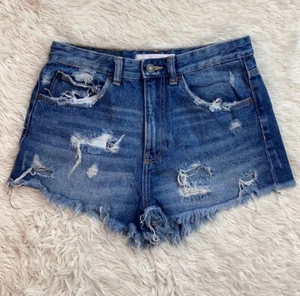 Zara Trafaluc High Rise Destroyed Shorts Größe 4 - Bild 1 von 8