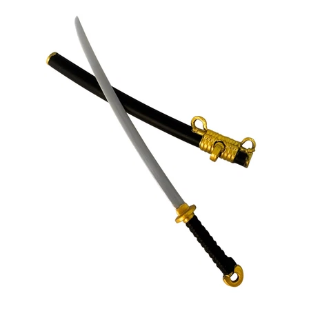 Black Plastic Toy Katana Sword with Removable Sheath for 6-8 Inch Action Figure Cover