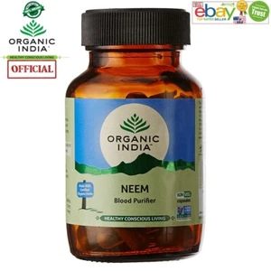 Organic India Neem Exp.2025 USA OFFICIAL Care Immunity Skin 5 day World Delivery - Picture 1 of 12