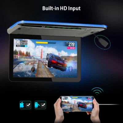 XTRONS 13.3'' inch HD Screen Car Roof Overhead Monitor HDMI/USB/1080P Game - Image 1 of 4
