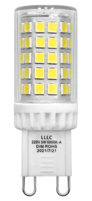 G9 LED 5W DIMMABLE Light Bulb COOL WHITE Replacement For G9 Halogen Capsule Bulb - Image 1 of 4