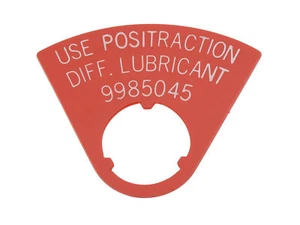 1965 Corvette Red Plastic Rear End Posi Tag - Picture 1 of 1