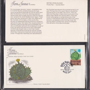 VIRGIN IS 1979 4 FIRST DAY COVER NATIVE FLOWER CACTUS PLANTS + CARDS + CACHET - Picture 1 of 4