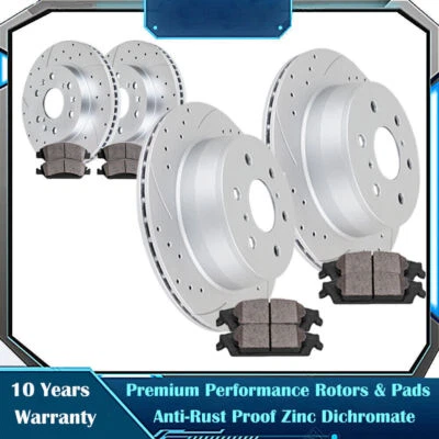 Fit Chevy Silverado Sierra 1500 GMC Yukon XL Front Rear Rotors and Brake Pads - Image 1 of 4